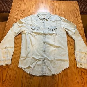 Zara light blue denim shirt